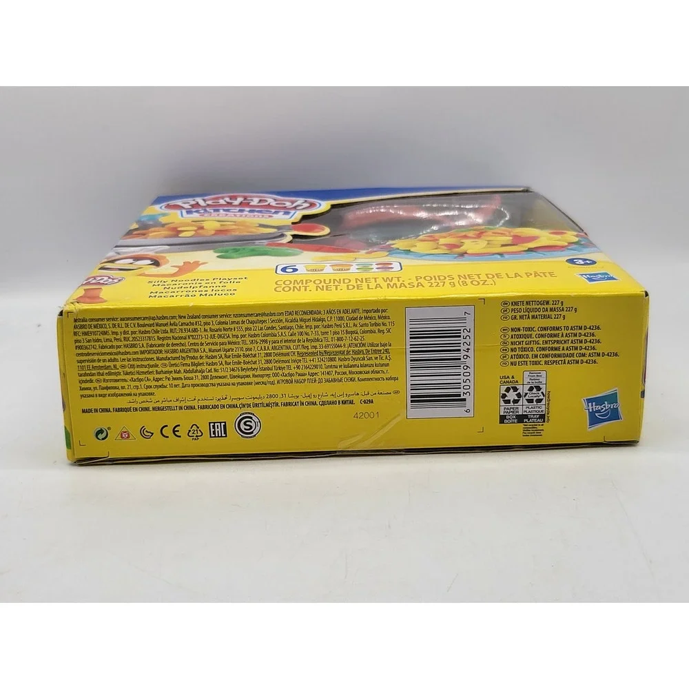 Play-Doh Kitchen Creations Silly Noodles Playset 6 Colors Kids Pasta‎ Maker Toy